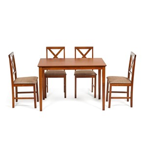 Обеденный комплект Хадсон (стол + 4 стула) id 13831 Espresso арт.13831 в Махачкале